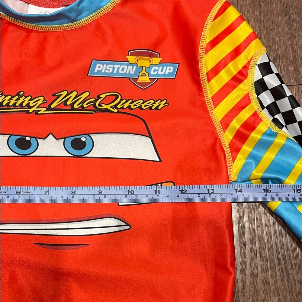 NWOT Kids Lightning McQueen Racing Shirt Rashguard - Picture 6 of 7